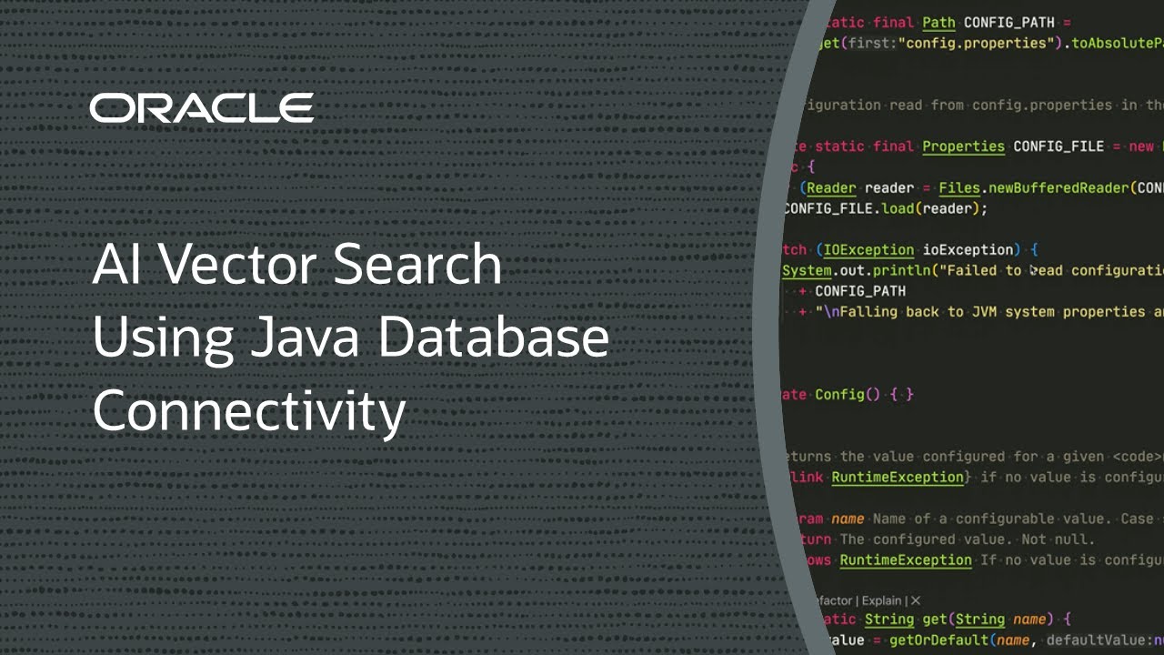 AI Vector Search Using Java Database Connectivity