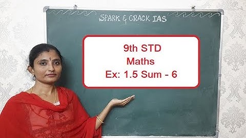 Spark & Crack IAS - TN Samacheer 9th Maths New Syllabus Unit 1 Set Language EX 1.5 | Sum 6 | Shrijo