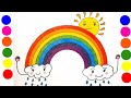 Rainbow colouring | Rainbow | Little champs learn with fun TV | kids TV