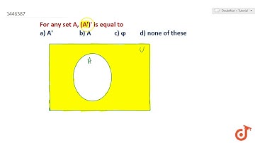 For any set  ltmath gt  ltmrow gt  ltmi gtA lt/mi gt ltmo gt, lt/mo gt ltmrow gt ltmo gt( lt/m