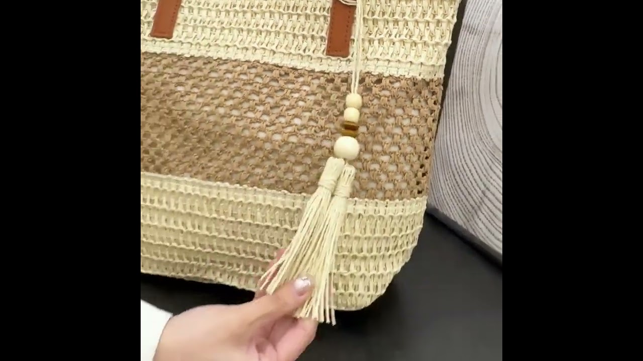 Summer Straw Tote Bag