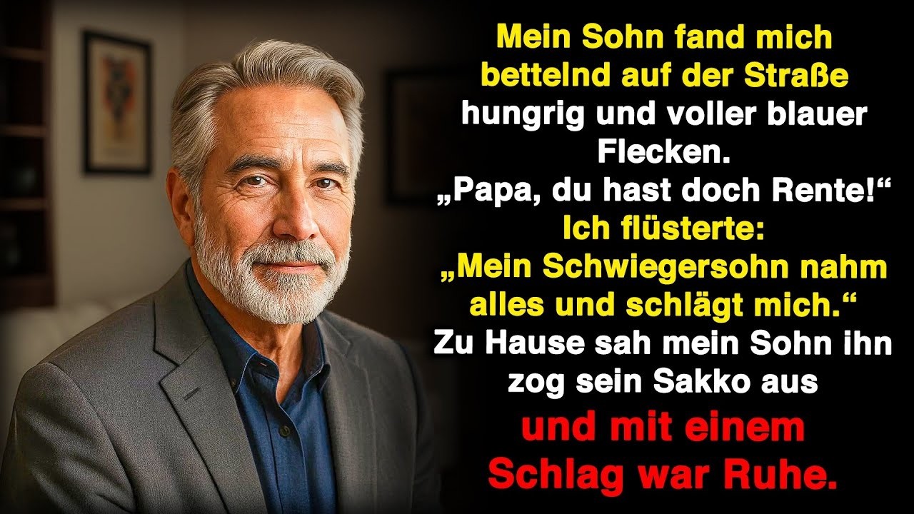 „Du nutzloser alter Mann, wenn du heute nicht die vollen Euro heranschaffst, schläfst du draußen im Hundezwinger." Das waren die Worte, mit denen mein Schwiegersohn mich jeden Morgen begrüßte....