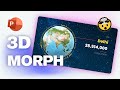 Powerpoint 3d morph tutorial world map animation  free presentation template for download 