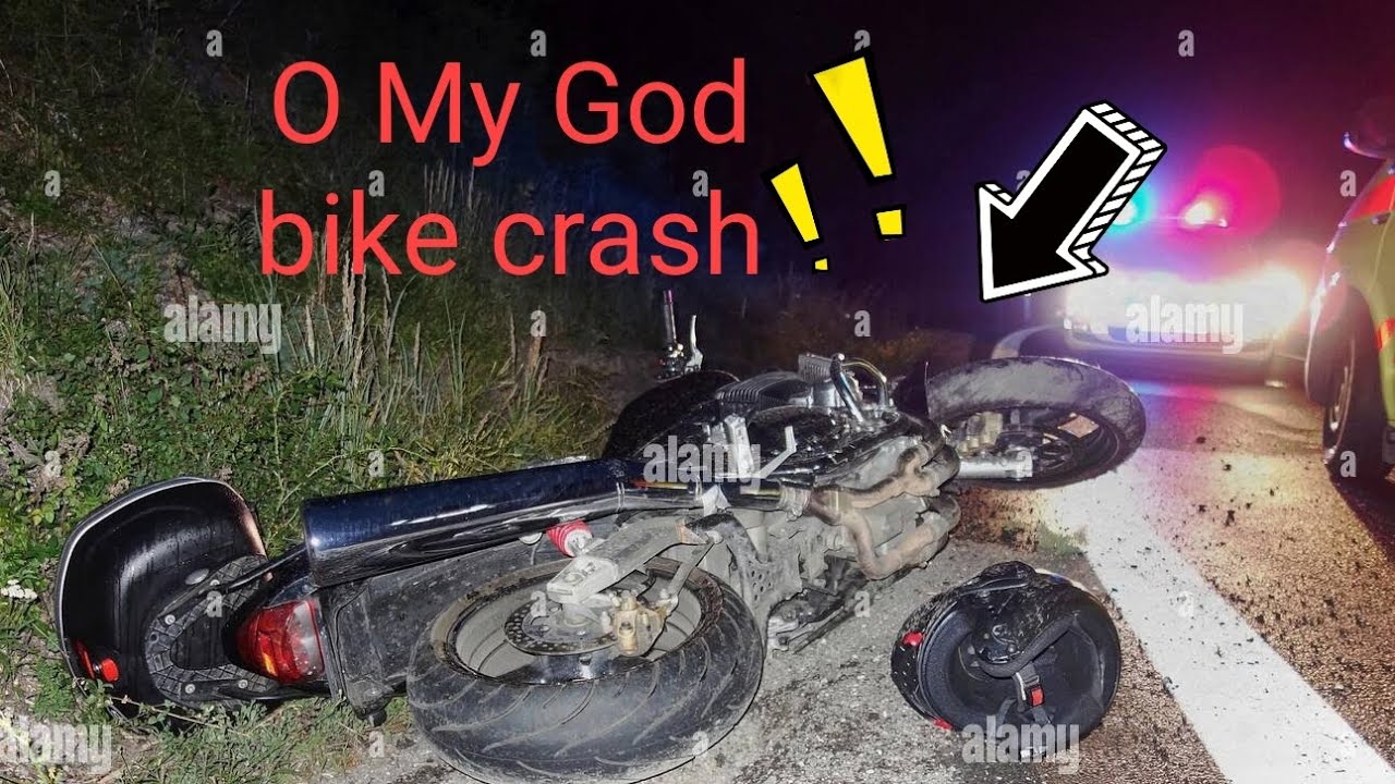 Part 2 😱😱Bike crash of highway road 😱😱😭😭