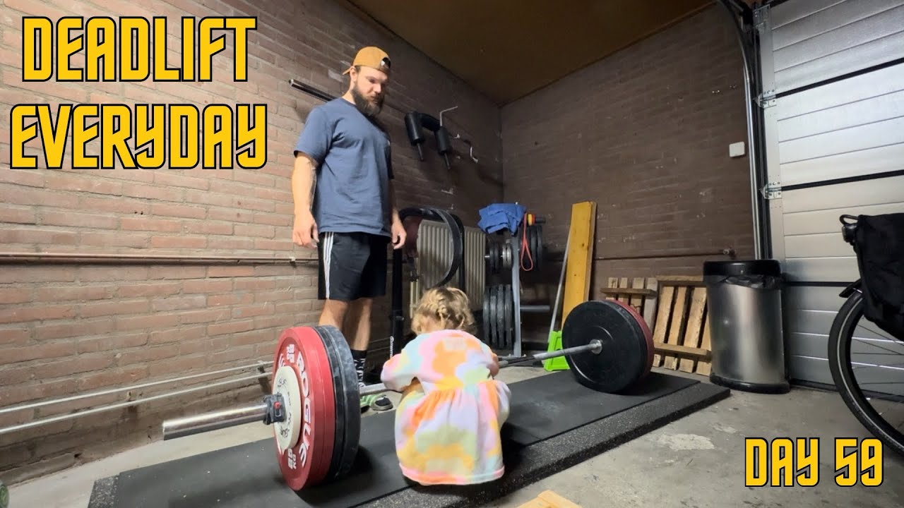 Deadlift Everyday Day 59: Back in the home gym - YouTube