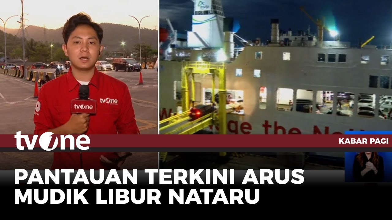 Arus Mudik Jelang Nataru di Pelabuhan Merak dan Tol Cikampek | Kabar Pagi tvOne