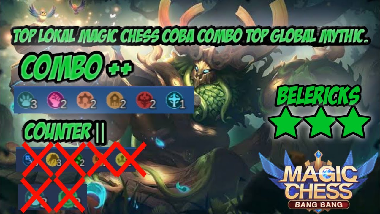 Top Lokal MAGIC CHESS Coba Combo Top Global Mytihic| Counter Guardian dan Elf!! +Belerick bintang 3