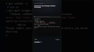 git pull error: Your local changes would be overwritten by merge (how to fix)