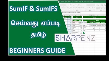 🛑👉SumIf & SumIFS function to find sales in #excel #tamil @Sharpenzo