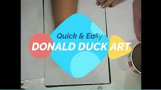 How To Paint Quick & Easy DONALD DUCK Silhouette Art