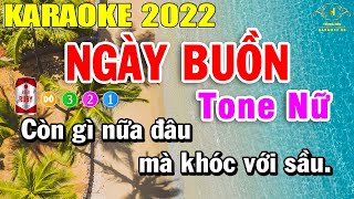 Ngày Buồn Karaoke Tone Nữ Nhạc Sống | Trọng Hiếu