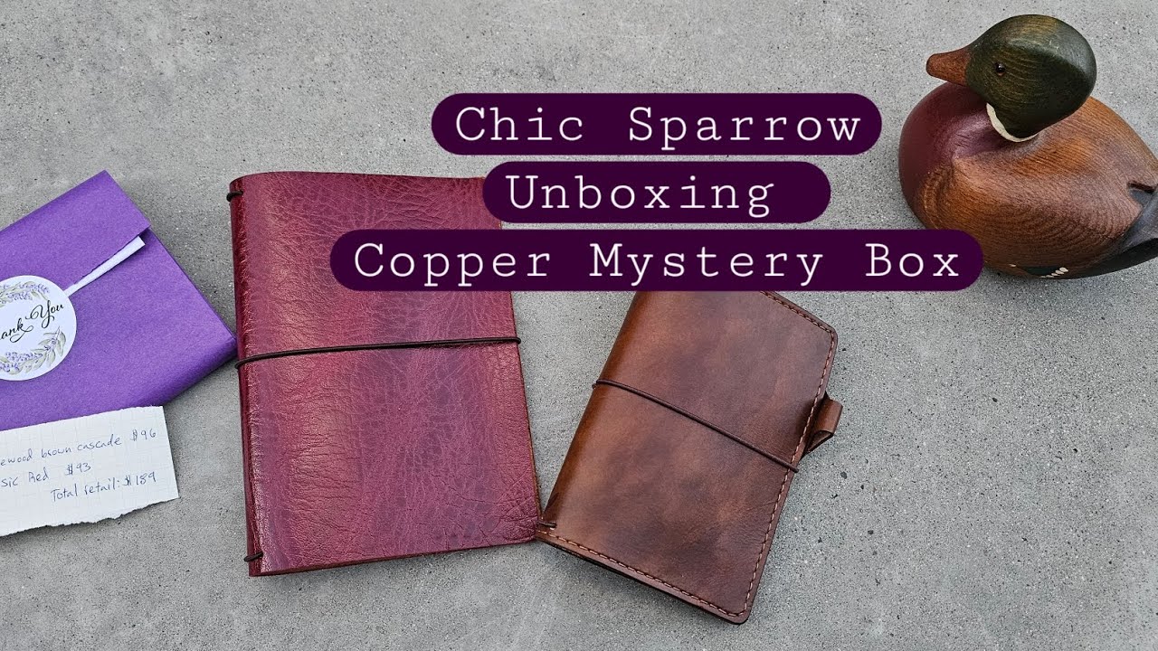 Mystery Box Unboxing Chic Sparrow TN Leather Traveler's Notebook Cover #chicsparrow #mysterybox  
