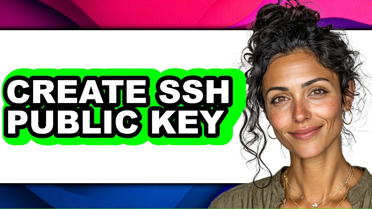 How to Create Ssh Public Key (only Way) - YouTube