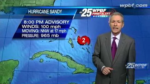 First Alert Forecast: Sandy slightly weaker
