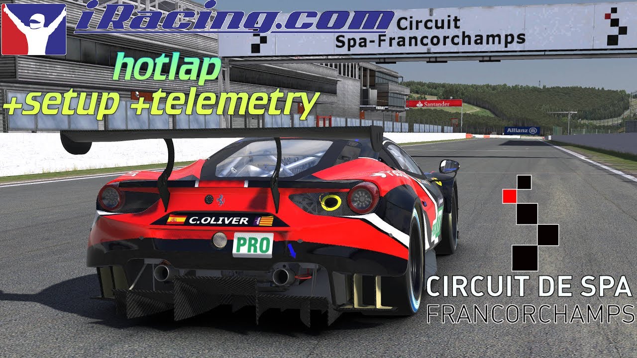 Iracing Hotlap At Spa Francorchamps Ferrari 488gte Setuptelemetry 212429 Carlos Oliver