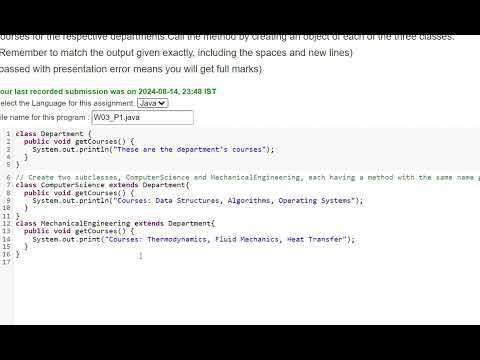 NPTEL Week 03 | Programming Assignment 1 | Programming in Java