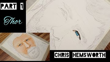 Chris Hemsworth (THOR) Portrait 😱 | Portrait tutorial part 1 | paintings for beginners 🤠