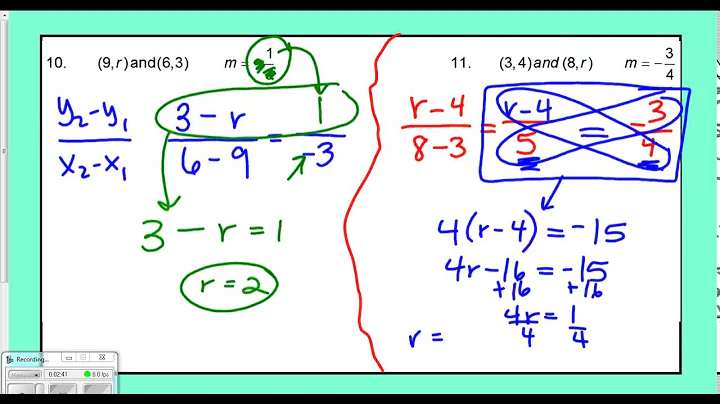 Slope Formula with Missing Values
