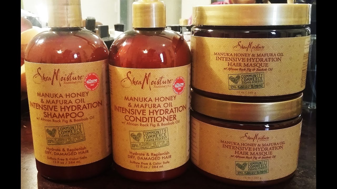 SheaMoisture Manuka Honey & Mafura Oil Collection Review + Demo On