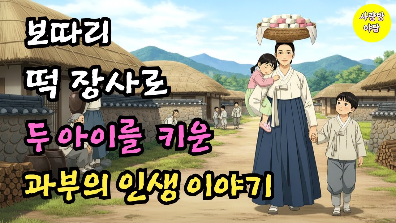 두 아이를 책임진 과부,보다리떡 장사로 끝내 지킨것