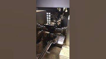 CNC lathe machining hydraulic fittings, automated joint making. #shorts