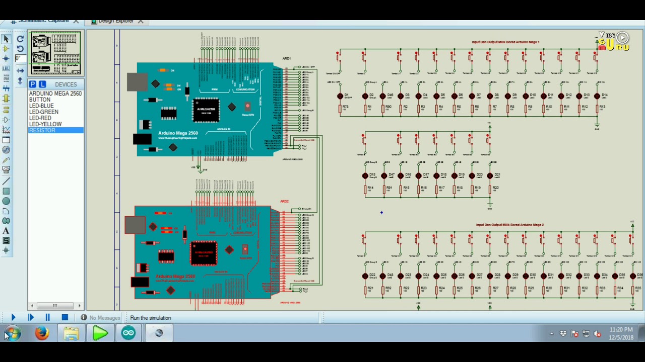 Cara Simulasi 2 Arduino Di Proteus - YouTube