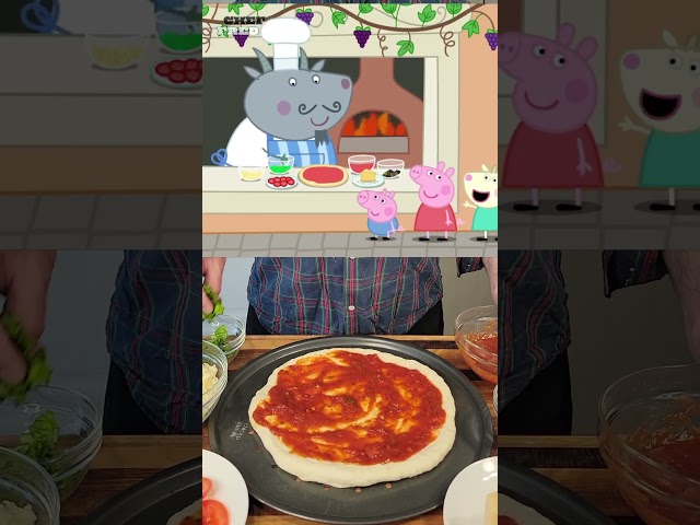 Pig Out On Peppa's Picture Perfect Pizza! 🤤 #shorts #peppa #pizza #italianfood class=