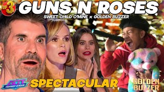 Golden Buzzer : The judges shocked when they heard the song Guns N Roses from a Contestant with doll