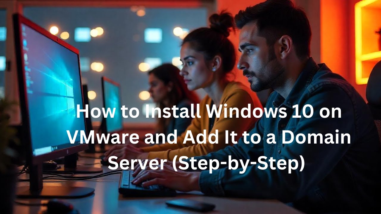 How to Install Windows 10 on VMware and Add It to a Domain Server - YouTube