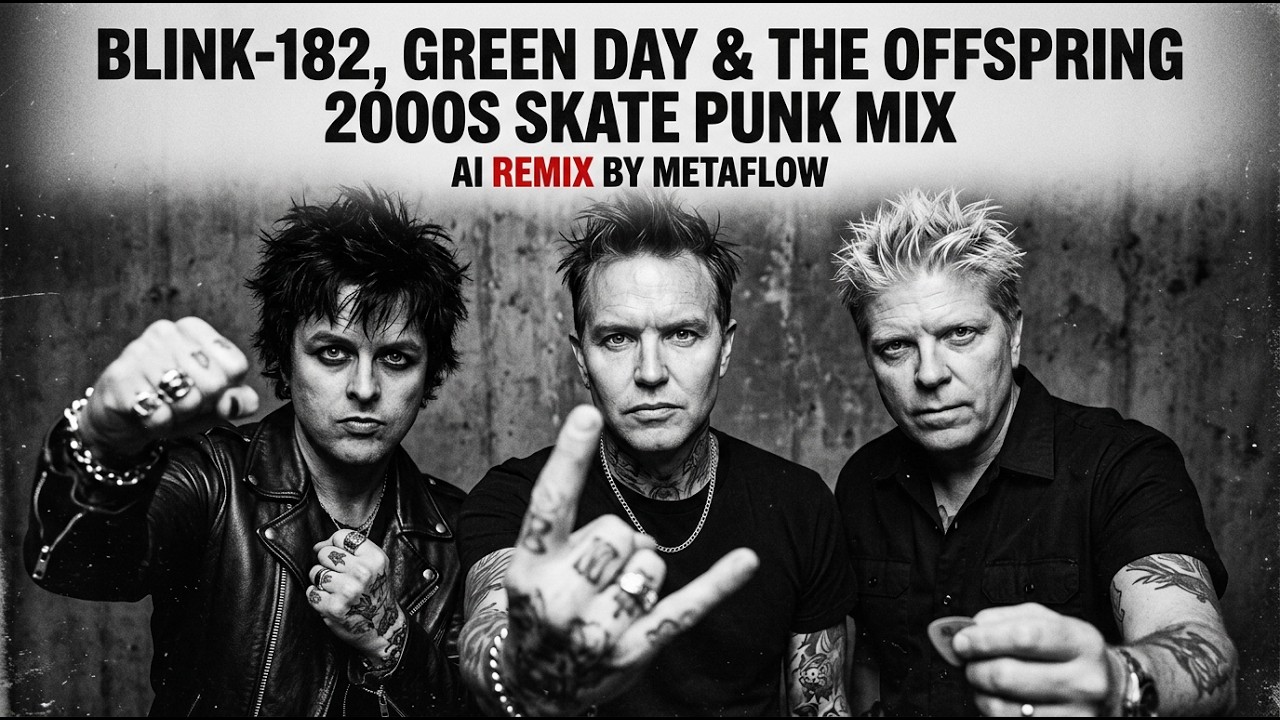 ㅤ*e様 レア 00s blink 182 Green day Skate Pu Skate Punk Mix: Blink-182, Green Day & The Offspring | Inspired Ai