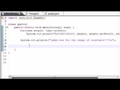 Java Programming Tutorial 45 EnumSet range - YouTube