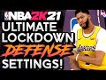 These Lockdown Defense Settings are UNFAIR!  NBA 2K21 Best Defensive Settings Tutorial