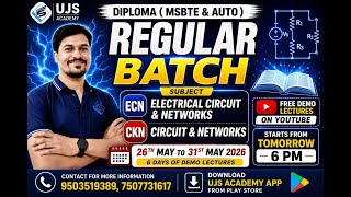 Lect-2 🔴FREE Demo (ECN/CKN)* || Diploma Regular Batch (MSBTE &amp; Auto) || UJS Academy || Day-02