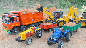 Jcb 5cx backhoe loading mud  Tata truck 2518 and Tata Tipper Truck | jcb video 