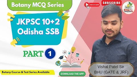 Part 1 | Botany MCQ Series | JKPSC 10+2 & SSB Botany | Msc Entrance & Assistant Professor 2026