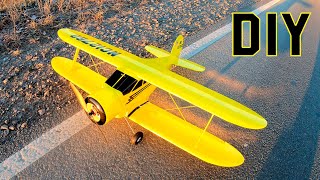 How to make Beechcraft 17 Staggerwing RC biplane DIY
