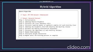 Paper ID: 34 "Unbalanced Dataset Preprocessing Using Hybrid Algorithm For Arrhythmia Detection"