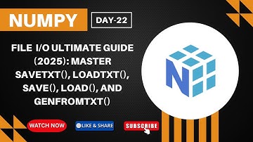NumPy File I/O ULTIMATE Guide (2025): Master savetxt(), loadtxt(), save(), load(), and genfromtxt()
