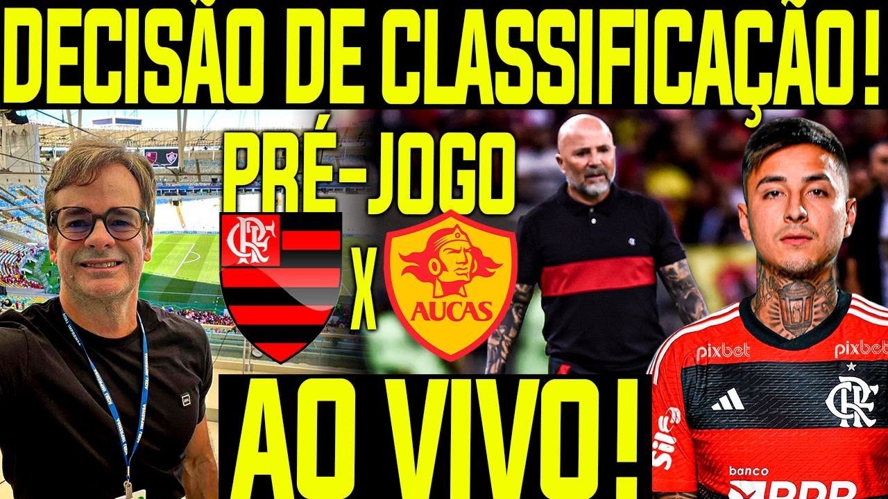 FLAMENGO X AUCAS TRANSMISSÃO AO VIVO DIRETO DO MARACANÃ - COPA LIBERTADORES  DA AMÉRICA 2023 