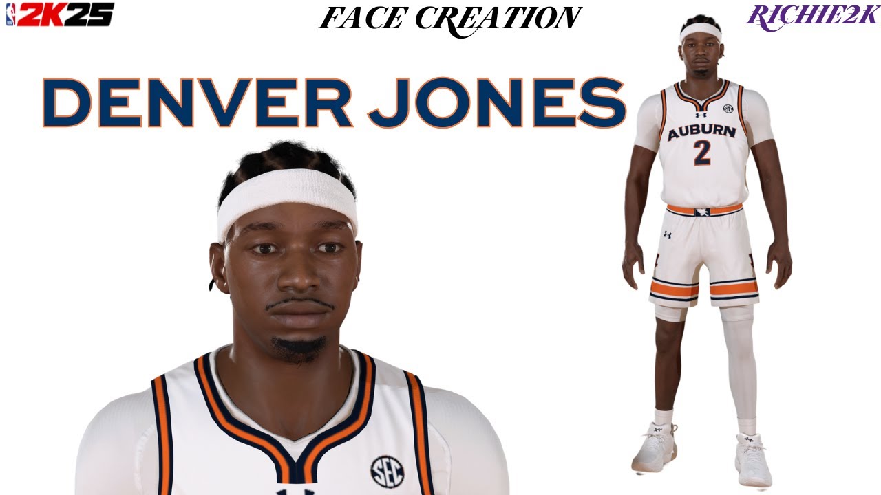 Denver Jones Face Creation in NBA 2K25 - YouTube