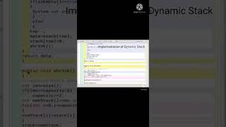 Implementation of Stack and Dynamic Stack in Java #coding
