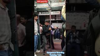 Dangerous Boarding On Speedy Running Train Daily Penger Stunt Risky Boarding Local Train