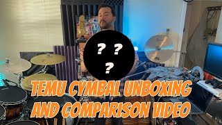 TEMU Cymbal Unboxing And Comparison Video