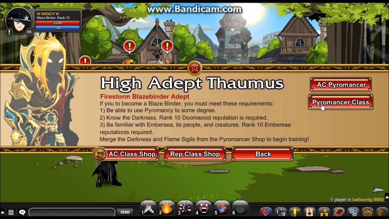 AQW - How to get Blaze Binder Class(merge)