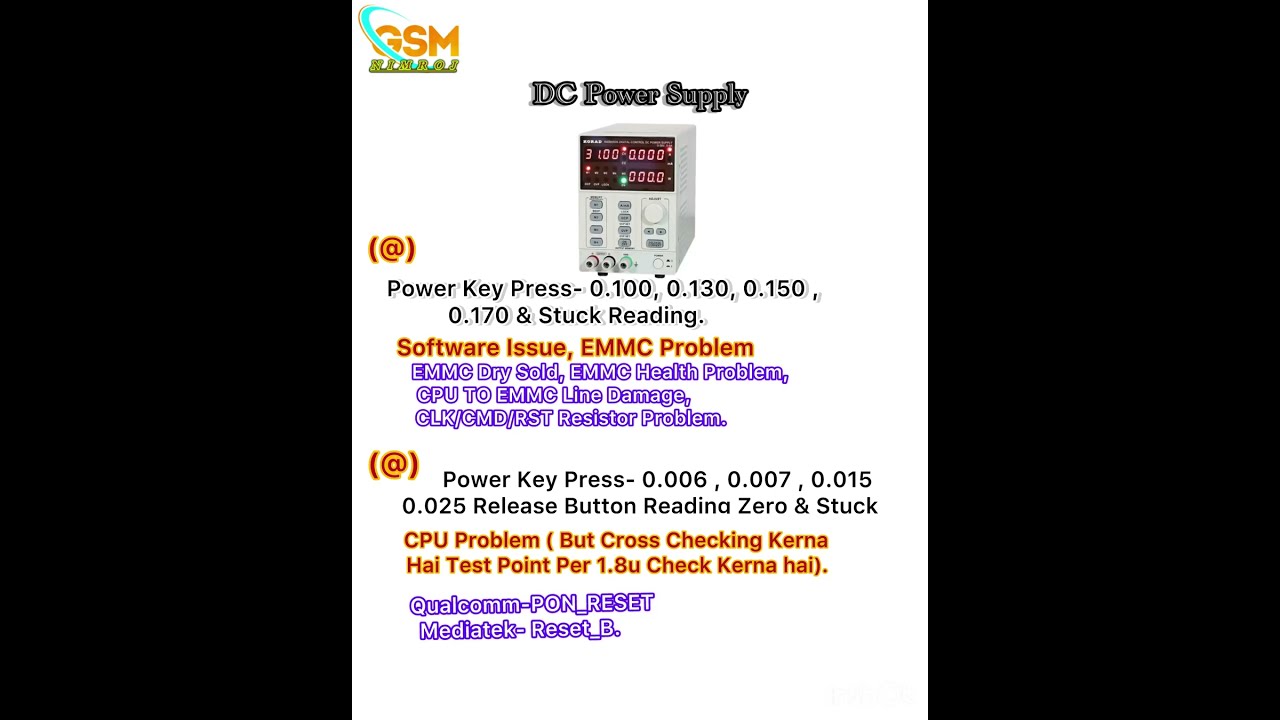 DC Power Supply Reading Cpu Deadmobilesolution Mobilephonerepair Mobile Emmcrepair