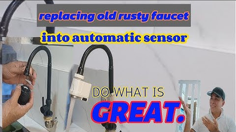 Old rusty faucet into automatic sensor faucet #plumbingvideos #sensor #faucet #tutorial