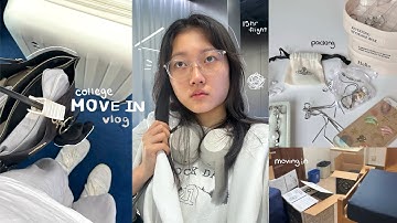 move in vlog 📎*. packing for college, dorm tour, flying 15hr internationally, unpacking alone, chaos