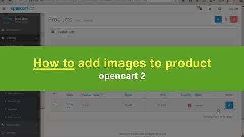 How to add images to product in Opencart 2