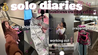 solo diaries ep. 14 💗 shipping orders, TEMU home decor haul, gym session + MORE