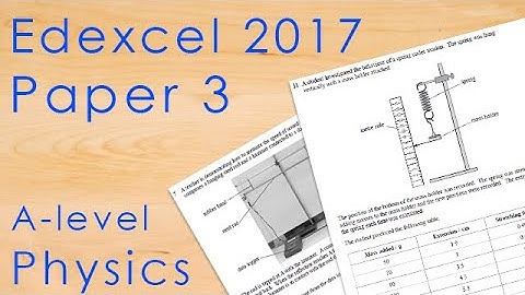 Edexcel 2017 Paper 3 - A-level Physics Past Paper